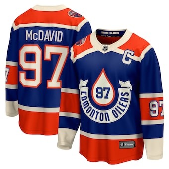 Connor McDavid Edmonton Oilers Fanatics Branded 2023 NHL Heritage Classic Premier Breakaway Player Jersey – Royal